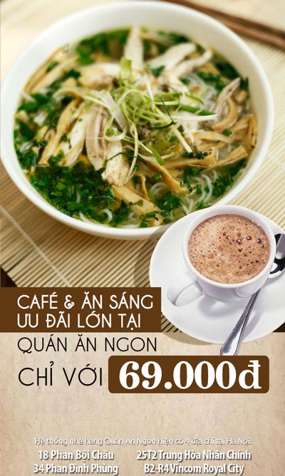 Bữa sáng ấn tượng tại “Quán Ăn Ngon” - 2 Bữa sáng ngon miệng tại không gian văn hóa ẩm thực