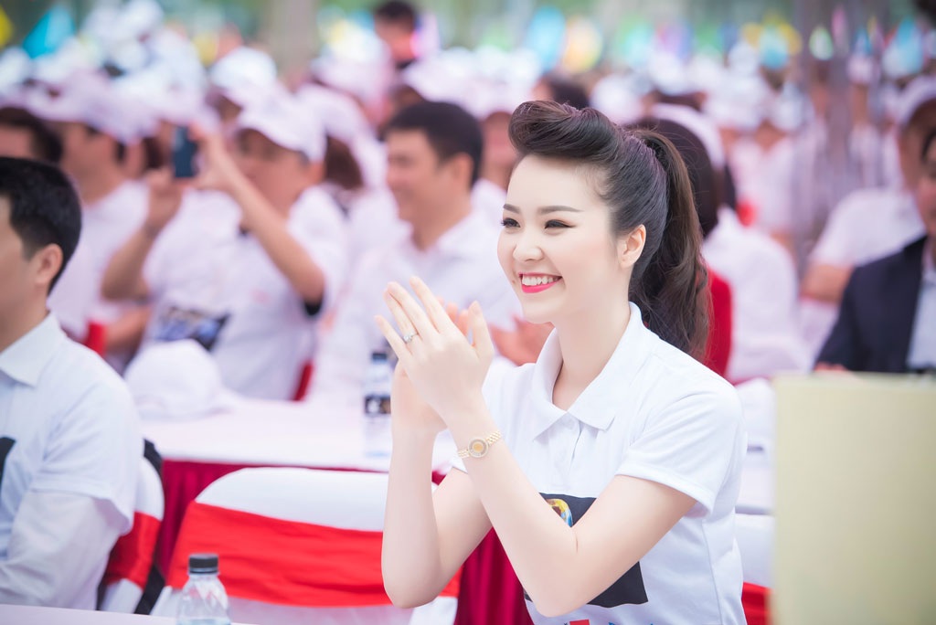 Đây là năm thứ 2, Thụy Vân đồng hành cùng chương trình trong vai trò Đại sứ