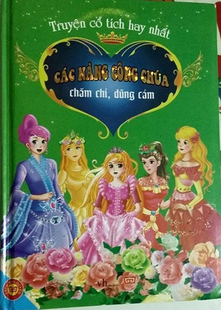 Bìa cuốn truyện cổ tích Các nàng công chúa chăm chỉ, dũng cảm (Ảnh: Minh Phong)