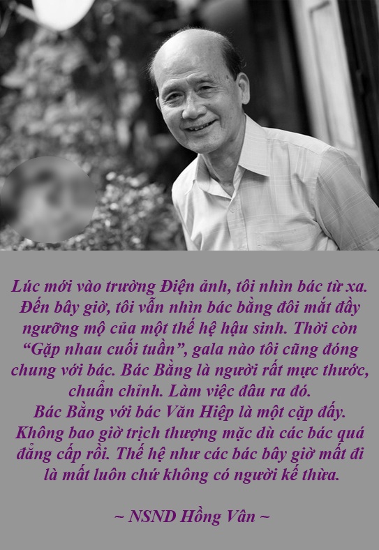 Một tuần của những tiếc thương dành cho nghệ sĩ gạo cội - 1 Những kỷ niệm chưa bao giờ kể về “cây hài đất Bắc” Phạm Bằng - Nghệ sĩ Phạm Bằng cùng lứa với các nghệ sĩ như: Trịnh Thịnh, Trịnh Mai, Dương Quảng… Đó là lứa nghệ sĩ từng “lừng lẫy” một thời với những vai diễn để đời. Thế hệ nghệ sĩ trẻ, những ai được đóng chung với các tên tuổi trên đều xem là một vinh hạnh lớn, kỷ niệm lớn.