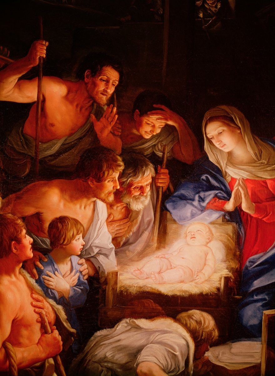 Không khí Giáng sinh trong 15 siêu phẩm hội họa - 9 Bức “The Adoration of the Shepherds” (Sự tôn thờ của những người chăn cừu) - Họa sĩ người Ý Guido Reni (vẽ năm 1640)