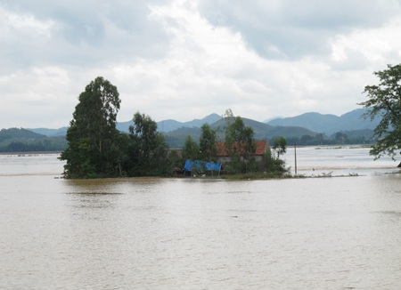 Nước sông Lam dâng cao, hàng trăm hộ dân ngập lụt  - 4