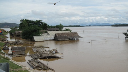 Nước sông Lam dâng cao, hàng trăm hộ dân ngập lụt  - 12