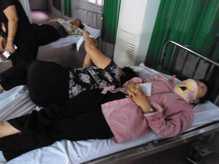 Các nạn nhân bị thương đang được cấp cứu tại Bệnh viện 115 Nghệ An