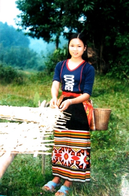 Trang phục váy phụ nữ Thái (thuộc dòng Tày Mường) ở Nghệ An.