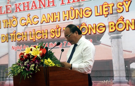 Ông Nguyễn Xuân Phúc - Ủy viên Bộ Chính trị, Phó Thủ tướng Chính phủ phát biểu tại buổi lễ.