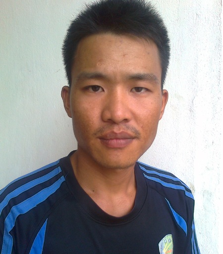 Đối tượng Hoài tại nhà tạm giam công an.