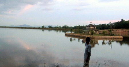 Đập Bù Trang nơi em Vũ đuối nước và tử nạn.