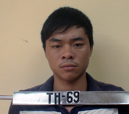 Đối Tượng Lê Công Mạnh tại cơ quan công an.