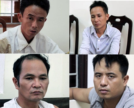Bắt vụ vận chuyển 20 bánh heroin cùng vũ khí "nóng" - 1 4 đối tượng tại cơ quan điều tra (Ảnh: M.K).