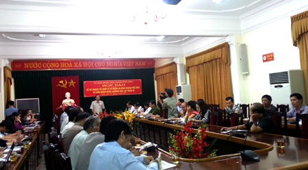 UBND TP Vinh họp báo chuẩn bị cho lễ kỷ niệm 50 năm thành lập thành phố.