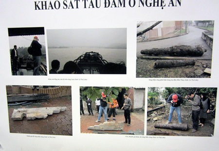  Hình ảnh khai quật tại các địa phương được trưng bày trong hội nghị Khảo cổ 2013.