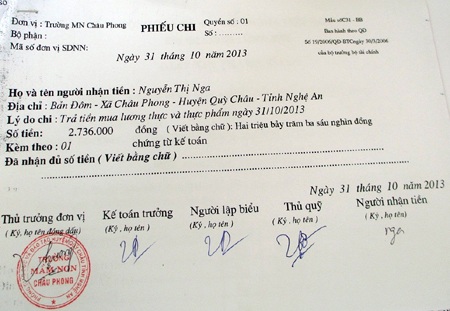 Trường Mầm non Châu Phong (huyện Quỳ Châu, Nghệ An).