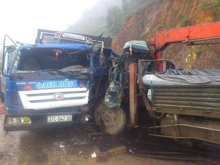 Hiện trường vụ tai nạn.