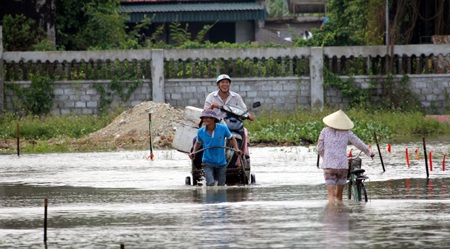 Công an huyện Quỳnh Lưu giúp dân kiểm tra xe chết máy