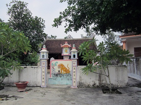 Nhà thờ họ Nguyễn Trọng nơi phát hiện ra sắc phong lụa quý hiếm.