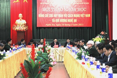 Các đại biểu tham dự Hội thảo về sự nghiệp đại tướng Chu Huy Mân.