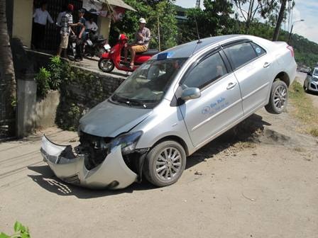 Hiện trường vụ tai nạn.