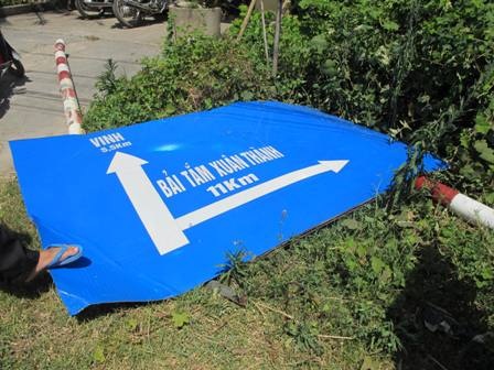 Hiện trường vụ tai nạn.