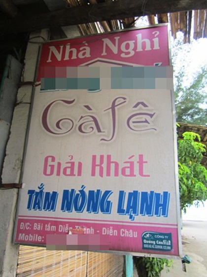 Nhà nghỉ H.Q ở bãi biển Diễn Thành nơi Bim phải bán dâm theo lời các đối tượng.