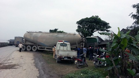 Hiện trường vụ tai nạn.