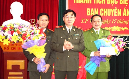 Đối tượng Hồ Sự Cơ tại cơ quan công an. 