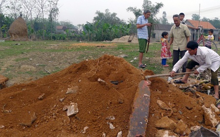 Vị trí phát hiện ngôi mộ.