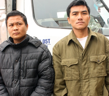 2 đối tượng Thi và Vượng tại cơ quan điều tra.