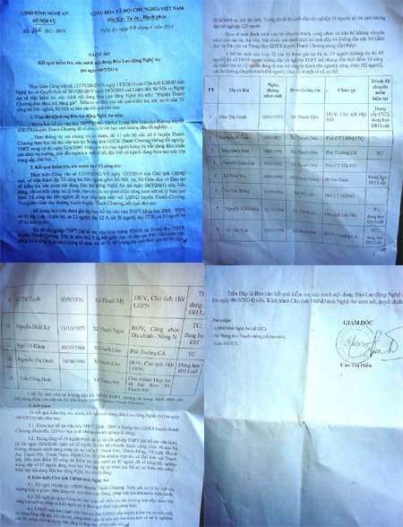 Một tấm bằng giả được cơ quan chức năng Nghệ An phát hiện.