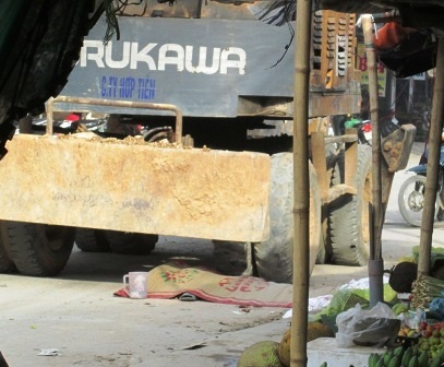 Hiện trường vụ tai nạn.