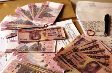 Số tiền giả mà hai đối tượng dùng để lừa đảo.