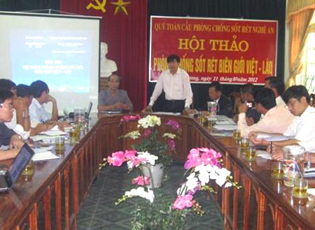 Hội thảo công tác phòng chống sốt rét biên giới Việt - Lào của hai tỉnh Nghệ An và Xiêng Khoảng.