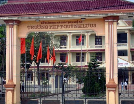 Trường THPT Quỳnh Lưu 3 - nơi hai côn đồ đánh thày Thành bị thương.