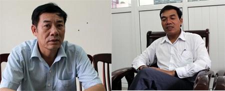 Những lớp bụi trắng dày đặc vương vãi khắp nơi từ bãi tập kết đá.