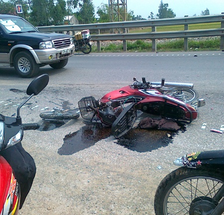 Hiện trường vụ tai nạn.