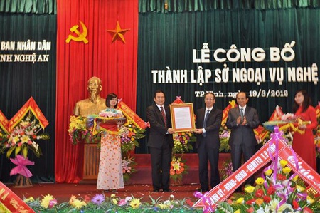 Thành lập Sở Ngoại vụ Nghệ An