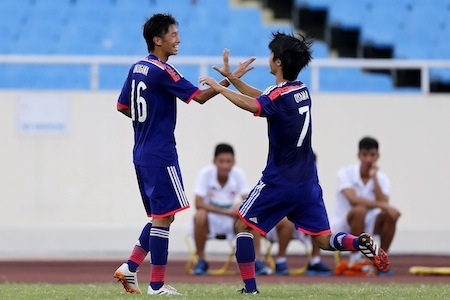 U19 Nhật Bản ấn định chiến thắng 4-3 sau một pha đá phạt hàng rào