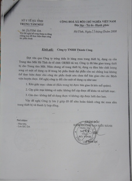 Sai phạm tại Trung tâm Mắt Hà Tĩnh: Kê khống số ca mổ để trục lợi?