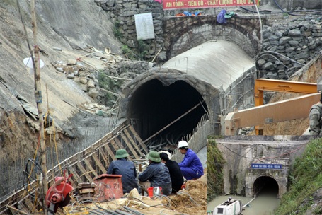 Xẻ núi, khoét hầm dẫn nước phục vụ "siêu dự án" sắt thép Formosa  - 6 Khởi công từ tháng 3 -2013,