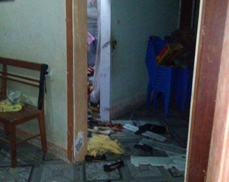 Một người đàn ông ôm mìn lao vào con trai tự sát - 1 Hiện trường vụ nổ tại nhà ông H.