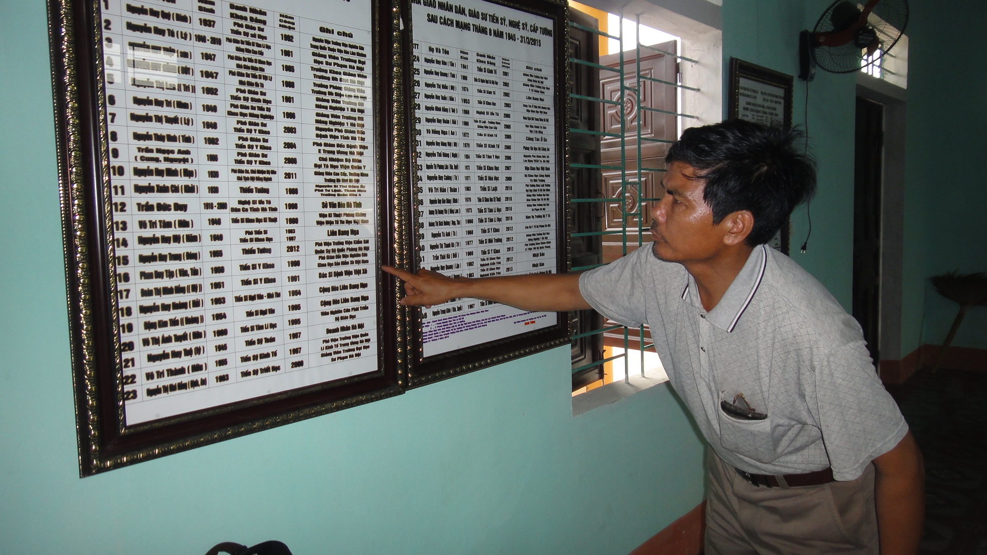 Tên tuổi các ông nghè ông cử được lưu lại tại nhà văn hóa thôn