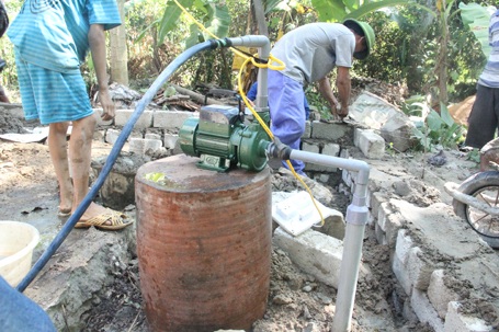 Điện đã được kéo chiếc giếng khoan cũng đã hoàn thành