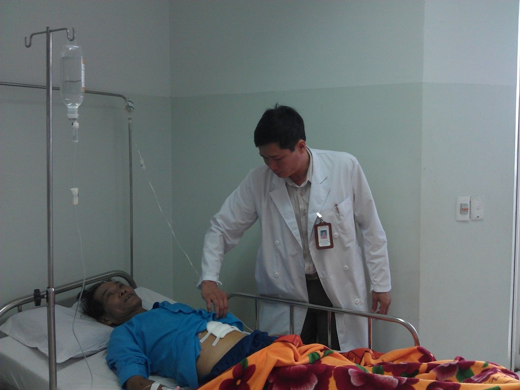 Cứu sống kịp thời bệnh nhân bị vỡ u gan - 1 Bệnh nhân C đang dần hồi phục sức khỏe