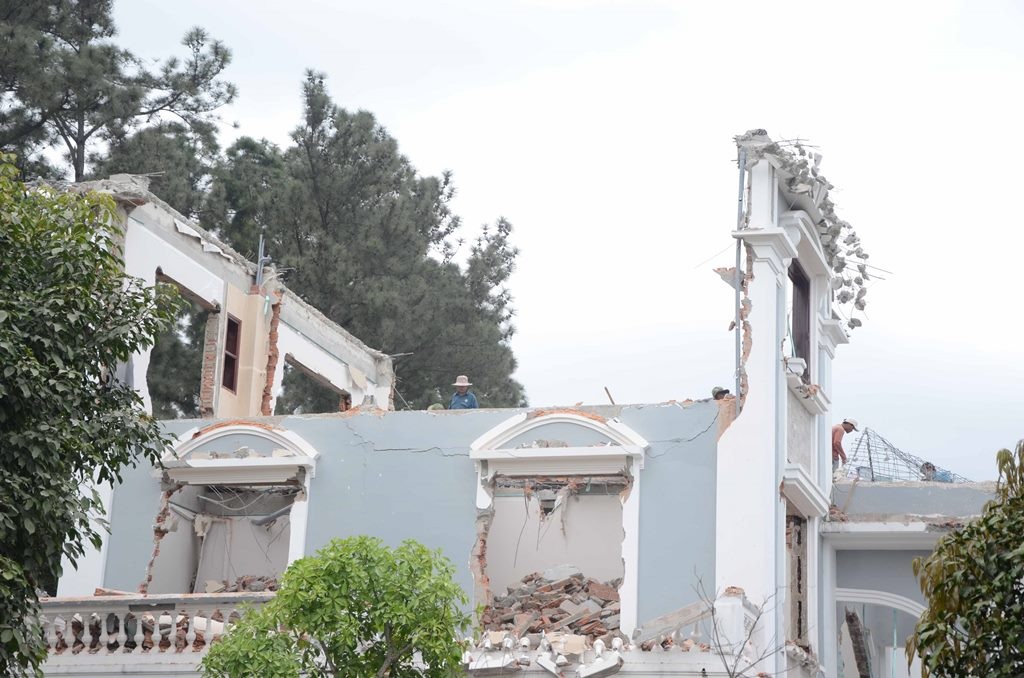 Biệt thự của ông Thạch đã được tháo dỡ.