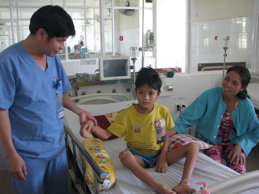 Bệnh nhi Quốc lúc mới nhập viện