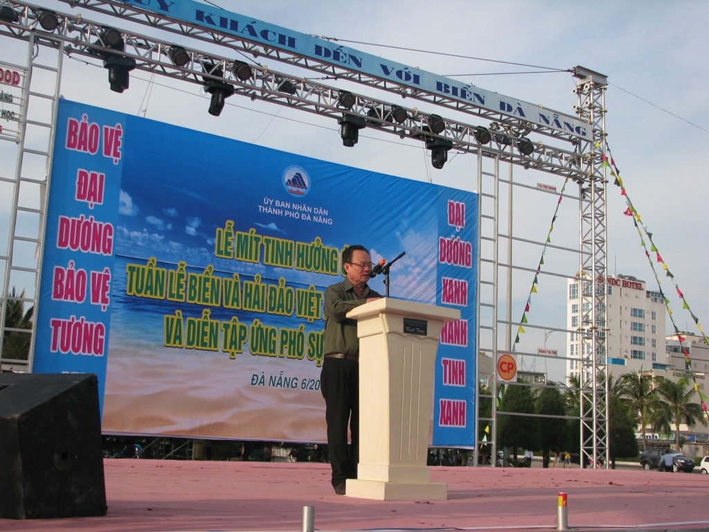 Ông Nguyễn Điểu phát biểu tại buổi lễ