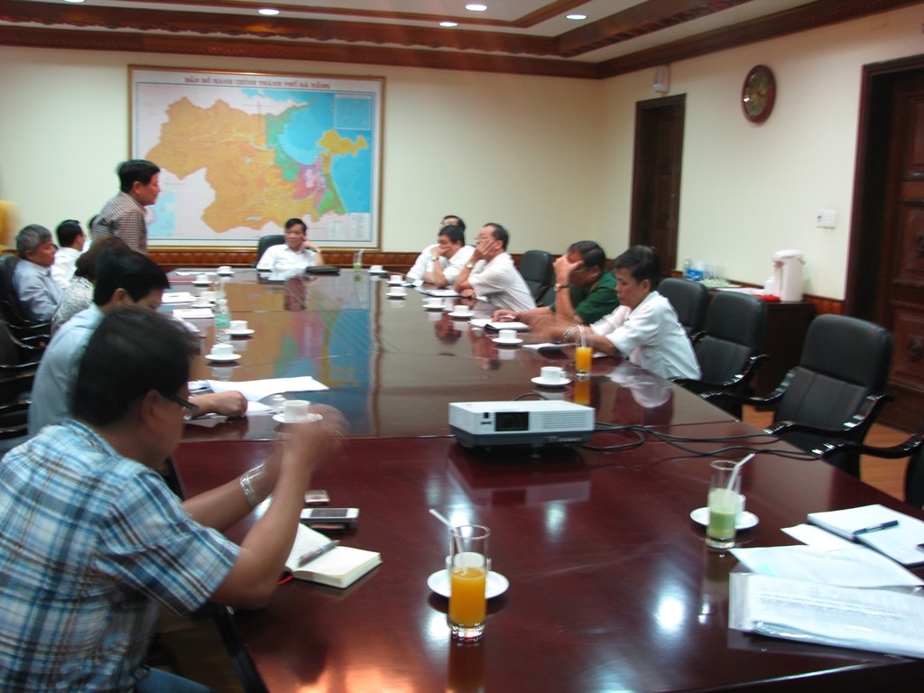 Quang cảnh cuộc họp Thành ủy Đà Nẵng chiều 17/7