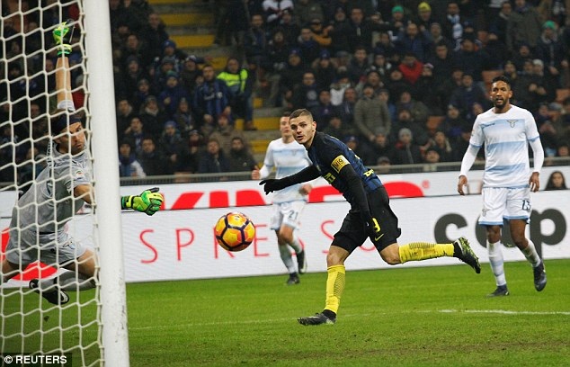Icardi lập cú đúp trong trận gặp Lazio
