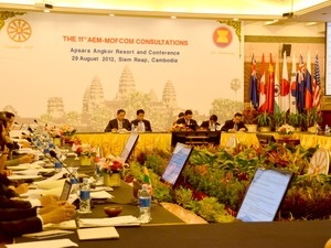 Các Bộ trưởng Kinh tế ASEAN tham vấn với Trung, Nhật, Hàn - 1 Một hội nghị tham vấn cấp Bộ trưởng Kinh tế ASEAN với đối tác.