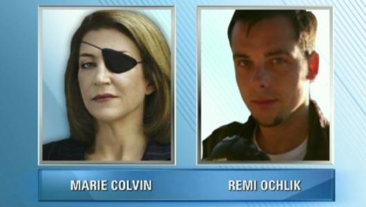 Số nhà báo thiệt mạng 6 tháng đầu năm 2012 cao kỷ lục - 1 Nữ nhà báo Marie Colvin và Remi Ochlik bị thiệt mạng khi đang tác nghiệp tại thành phố